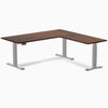 Desky L-shape dual rubberwood red walnut 1800mm in gray