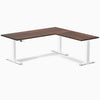 Desky dual softwood L-shape desk 1800mm rustic pine in white