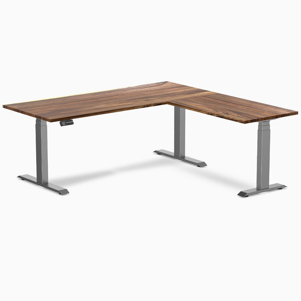Desky Hardwood L-Shape Sit Stand Desk-Desky®