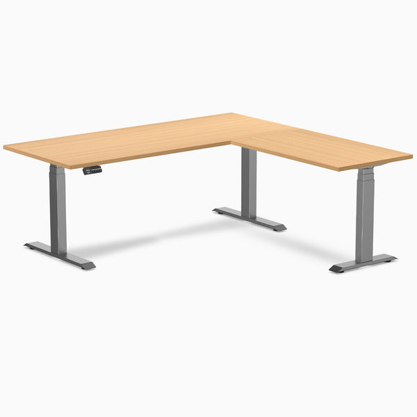 Desky L-Shape Curved Laminate Sit Stand Desk detail view 84