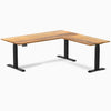 L-shape dual hardwood teak 1800mm in black