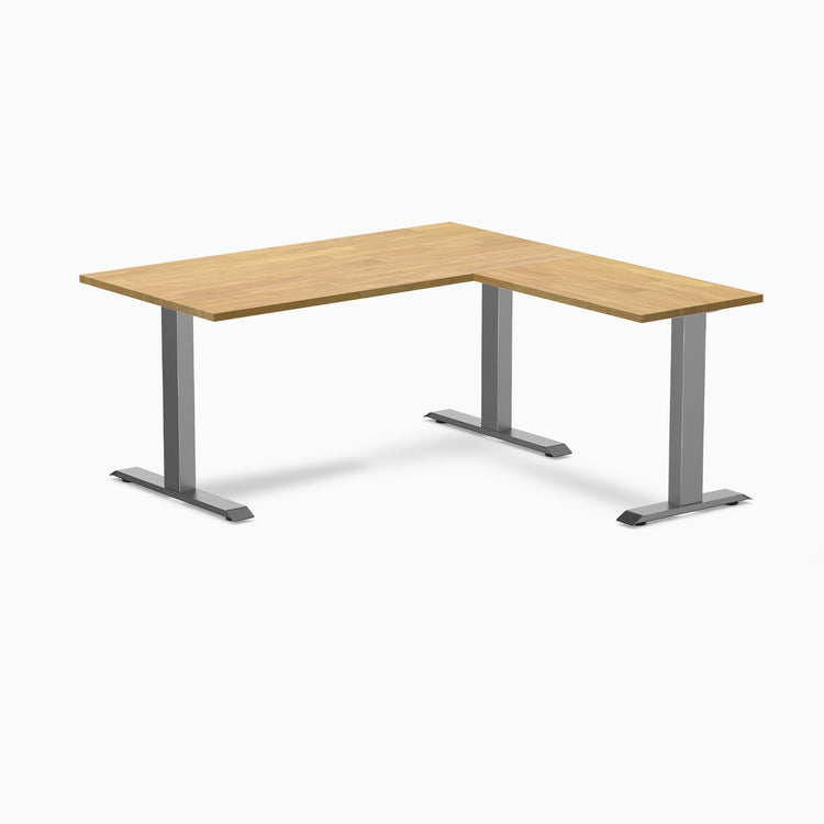 Desky Zero Rubberwood L-Shape Office Desk