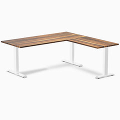 zero hardwood l-shape desk pheasant 1800mm in white legs 