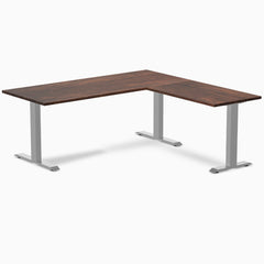 L-shape fixed softwood rustic pine 1800mm in gray legs