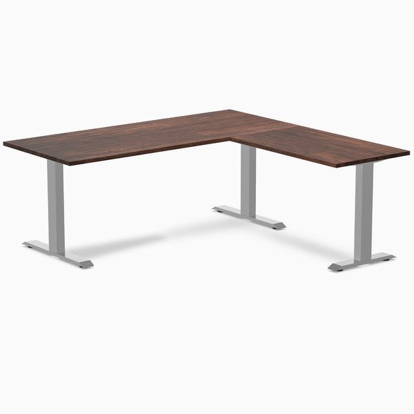 L-shape fixed softwood rustic pine 1800mm in gray legs