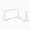 Desky Zero Fixed L-Shape Desk Frame in white