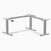 Desky Sit Stand L-Shape Desk Frame in gray