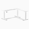 Desky Sit Stand L-Shape Desk Frame in white