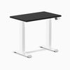 800mm desky dual mini desk in black top and white legs