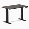 1000mm desky dual mini desk in burnished top and black legs