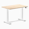 1000mm desky dual mini desk in classic oak top and white legs