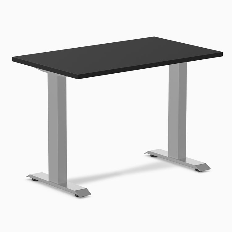 Desky fixed mini laminate desk 1000mm black in gray legs 