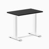 Desky fixed mini laminate desk 800mm black in white legs 