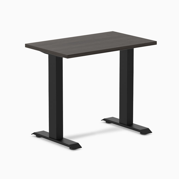 Desky fixed mini laminate desk 800mm burnished in black legs 