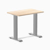 Desky fixed mini laminate desk 1000mm classic oak in gray legs 