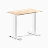 Desky fixed mini laminate desk 1000mm classic oak in white legs 