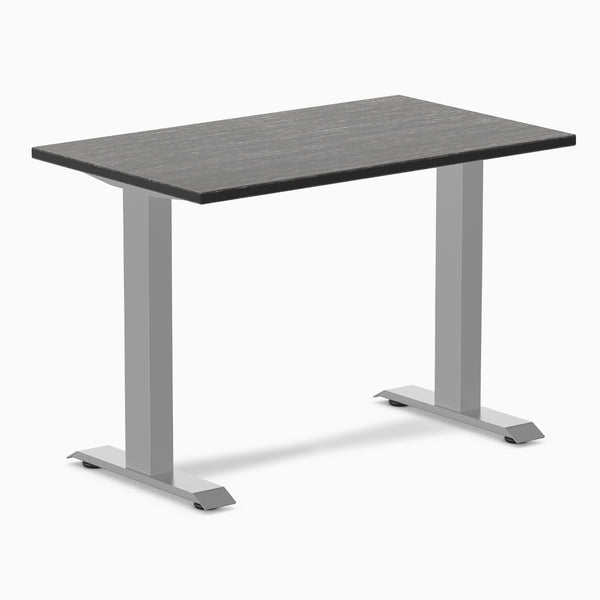 Desky zero mini dark bamboo in gray legs 1000mm