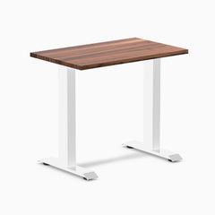 Desky fixed mini hardwood walnut 800mm in white legs