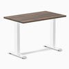 Desky fixed mini laminate desk 1000mm jarrah in white legs 