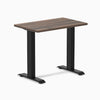 Desky fixed mini laminate desk 800mm jarrah in black legs 