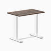 Desky fixed mini laminate desk 800mm jarrah in white legs 