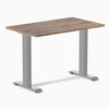 Desky fixed mini laminate desk 1000mm nat walnut in gray legs 