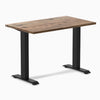 Desky fixed mini hardwood natural walnut 1000mm in black legs