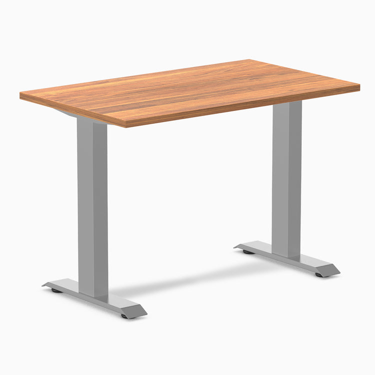 Desky fixed mini laminate desk 1000mm prime oak in gray legs 