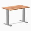 Desky fixed mini laminate desk 1000mm prime oak in gray legs 