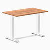 Desky fixed mini laminate desk 1000mm prime oak in white legs 