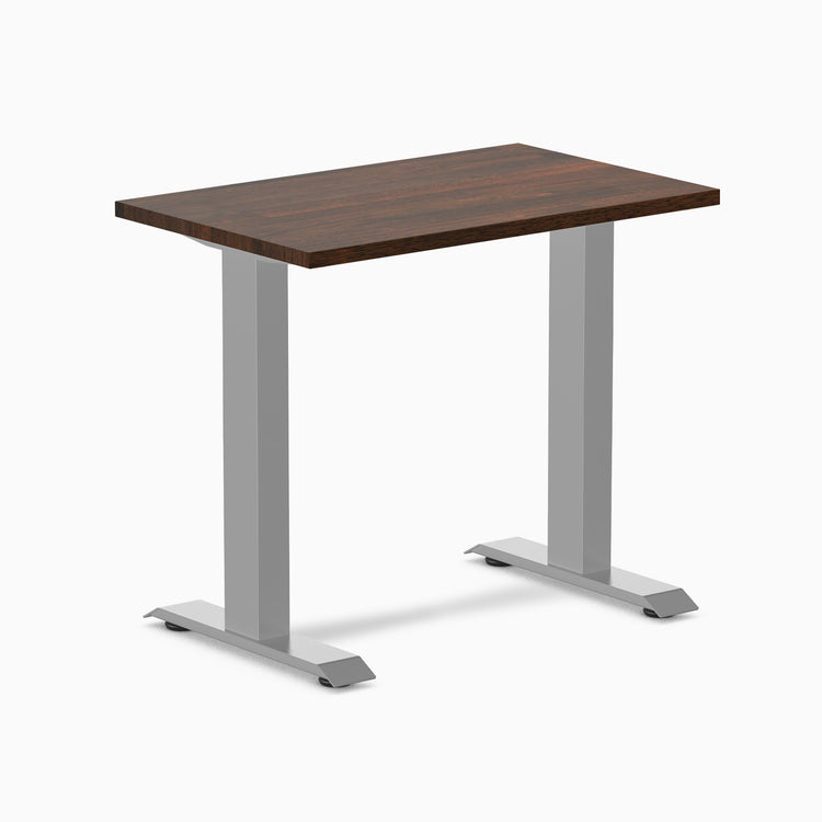 Desky mini fixed rubberwood dark walnut 800mm in gray legs