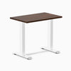 Desky mini fixed rubberwood dark walnut 800mm in white legs