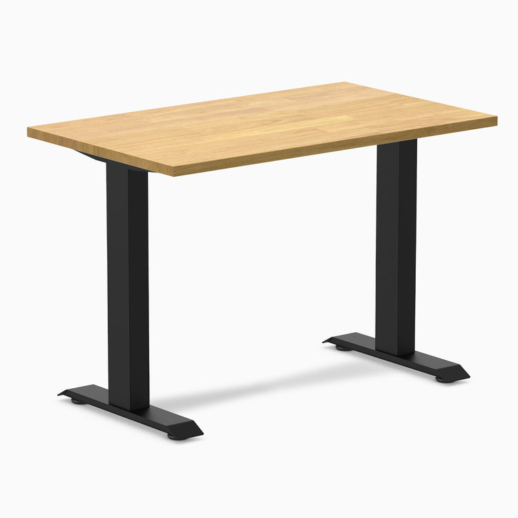 Desky mini fixed rubberwood light oak 1000mm in black legs