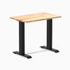 Desky mini fixed rubberwood natural 800mm in black legs