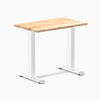 Desky mini fixed rubberwood natural 800mm in white legs