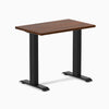 Desky mini fixed rubberwood red walnut 800mm in black legs