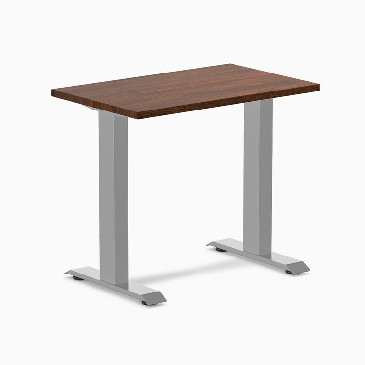 Desky mini fixed rubberwood red walnut 800mm in gray legs