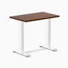 Desky mini fixed rubberwood red walnut 800mm in white legs