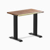 Desky fixed mini hardwood saman 800mm in black legs