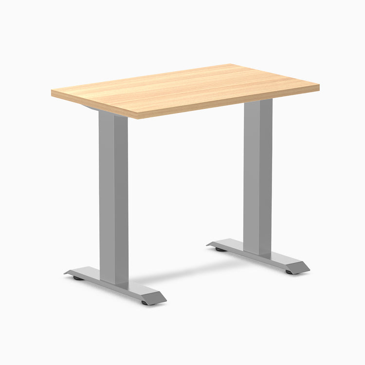 Desky fixed mini laminate desk 800mm sublime in gray legs 