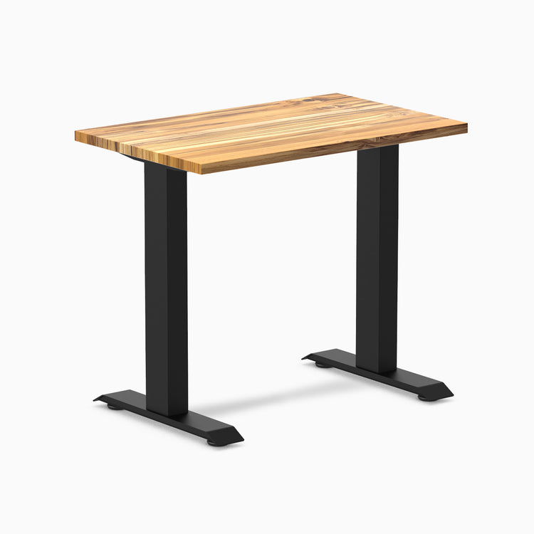 Desky fixed mini hardwood teak 800mm in black legs