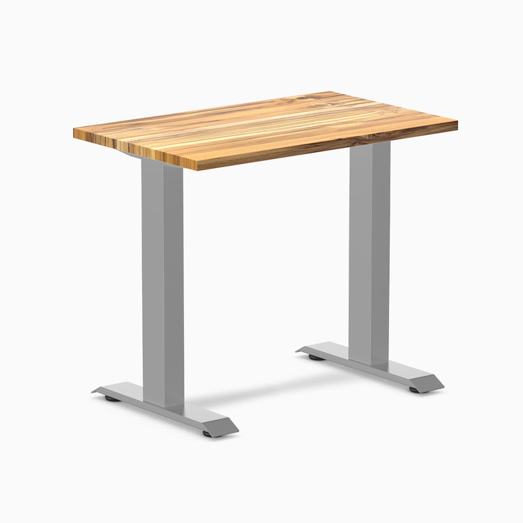 Desky fixed mini hardwood teak 800mm in gray legs