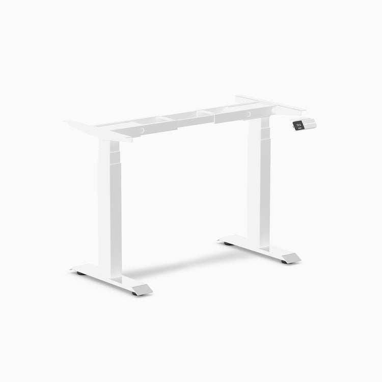 Desky Dual Mini Standing Desk Frame in white