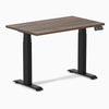 1000mm desky dual mini desk in jarrah top and black legs