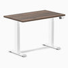 1000mm desky dual mini desk in jarrah top and white legs