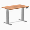 1000mm desky dual mini desk in prime oak top and grey legs