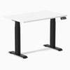 1000mm desky dual mini desk in white top and black legs