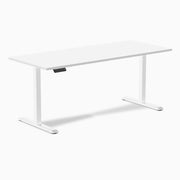 Desky single standing desk all white