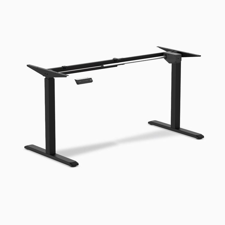 black Desky single sit stand frame