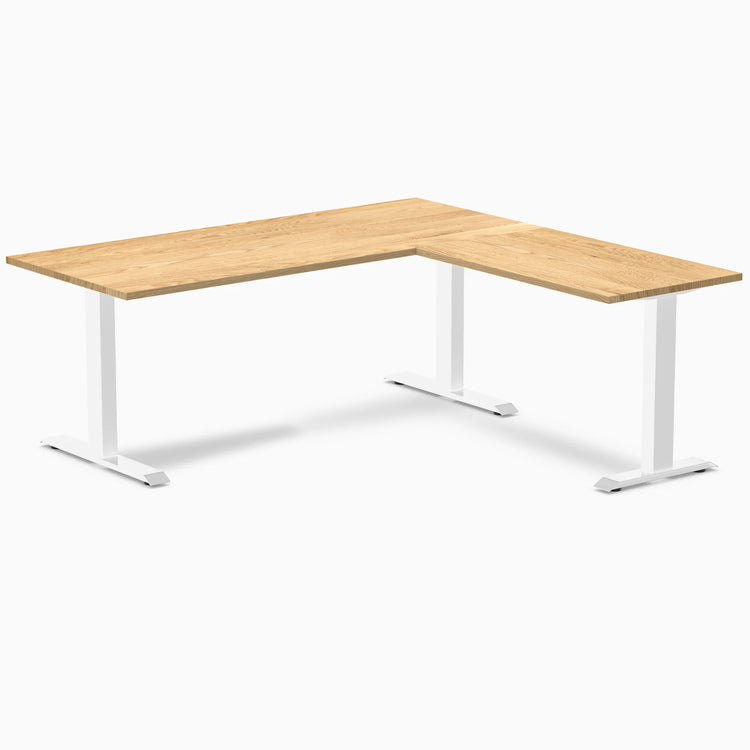 Desky Zero Hardwood L-Shape Office Desk
